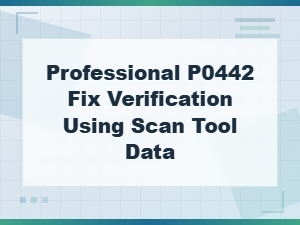 Professional P0442 Fix Verification Using Scan Tool Data After Repair